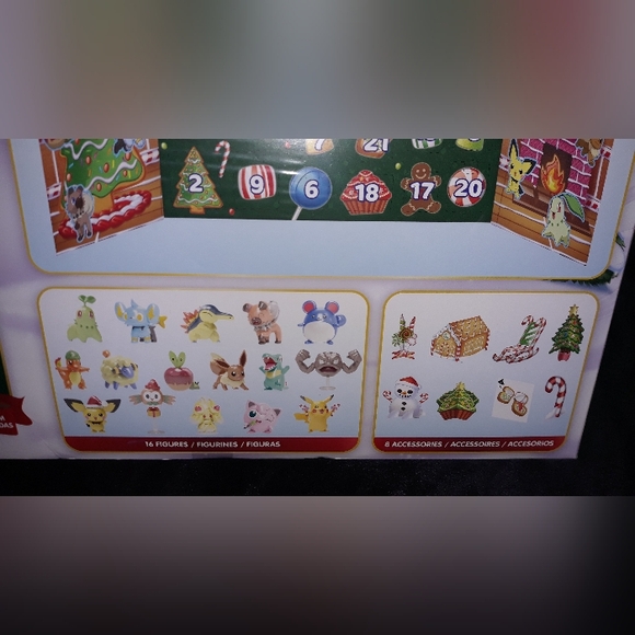 POKEMON HOLIDAY CALENDAR - Features 16 2-Inch Battle Figures with Special Finish - Picture 6 of 6